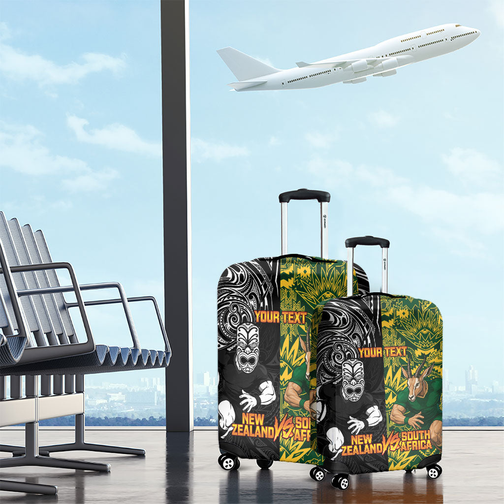 Custom New Zealand vs South Africa Luggage Cover Rugby Rivalry Two Nations One Battle