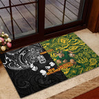 Custom New Zealand vs South Africa Rubber Doormat Rugby Rivalry Two Nations One Battle