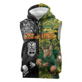 Custom New Zealand vs South Africa Sleeveless Hoodie Rugby Rivalry Two Nations One Battle