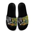 Custom New Zealand vs South Africa Slide Sandals Rugby Rivalry Two Nations One Battle