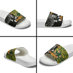 Custom New Zealand vs South Africa Slide Sandals Rugby Rivalry Two Nations One Battle