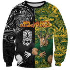 Custom New Zealand vs South Africa Sweatshirt Rugby Rivalry Two Nations One Battle