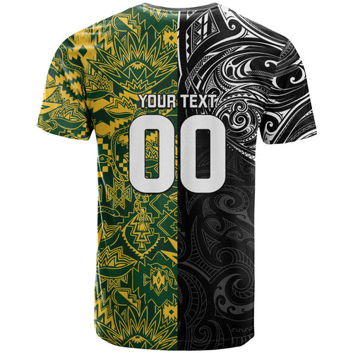 Custom New Zealand vs South Africa T Shirt Rugby Rivalry Two Nations One Battle