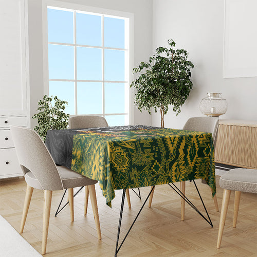 Custom New Zealand vs South Africa Tablecloth Rugby Rivalry Two Nations One Battle