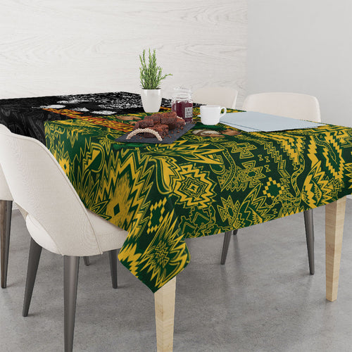 Custom New Zealand vs South Africa Tablecloth Rugby Rivalry Two Nations One Battle
