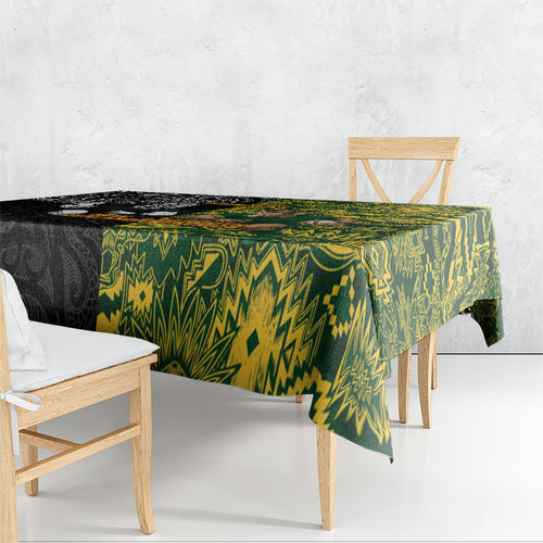 Custom New Zealand vs South Africa Tablecloth Rugby Rivalry Two Nations One Battle