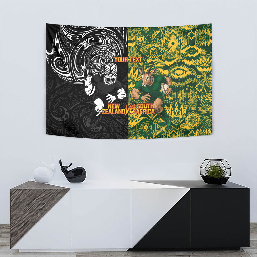 Custom New Zealand vs South Africa Tapestry Rugby Rivalry Two Nations One Battle