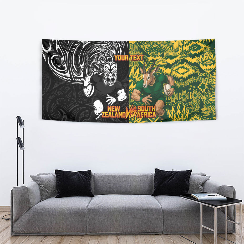 Custom New Zealand vs South Africa Tapestry Rugby Rivalry Two Nations One Battle