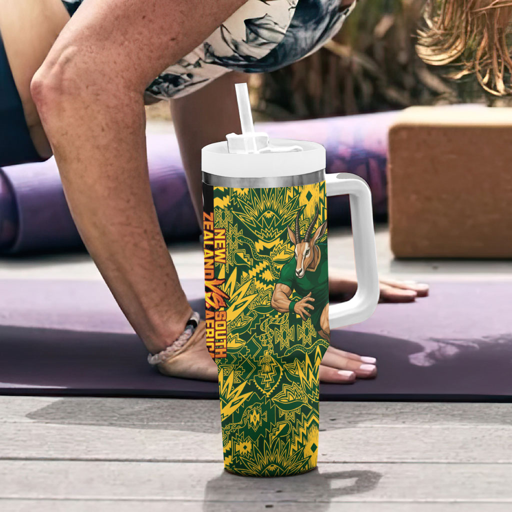 New Zealand vs South Africa Tumbler With Handle Rugby Rivalry Two Nations One Battle