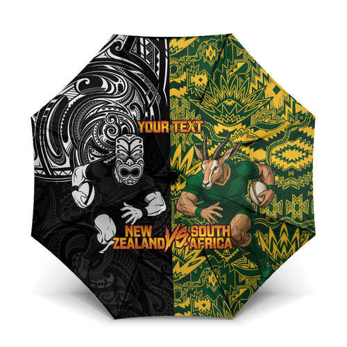 Custom New Zealand vs South Africa Umbrella Rugby Rivalry Two Nations One Battle