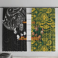 Custom New Zealand vs South Africa Window Curtain Rugby Rivalry Two Nations One Battle