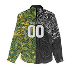 Custom New Zealand vs South Africa Women Casual Shirt Rugby Rivalry Two Nations One Battle