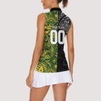Custom New Zealand vs South Africa Women Sleeveless Polo Shirt Rugby Rivalry Two Nations One Battle