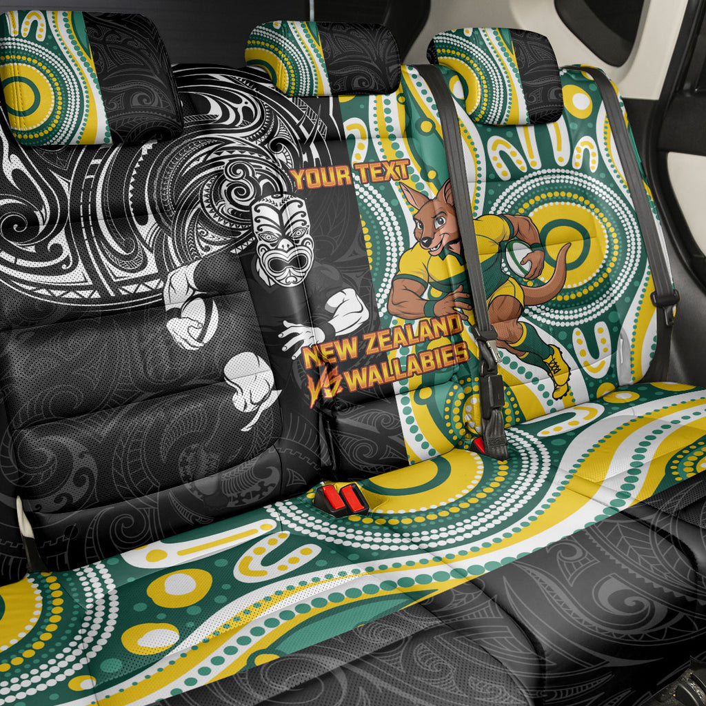 Custom Australia vs New Zealand Back Car Seat Cover Rugby Rivalry Two Nations One Battle