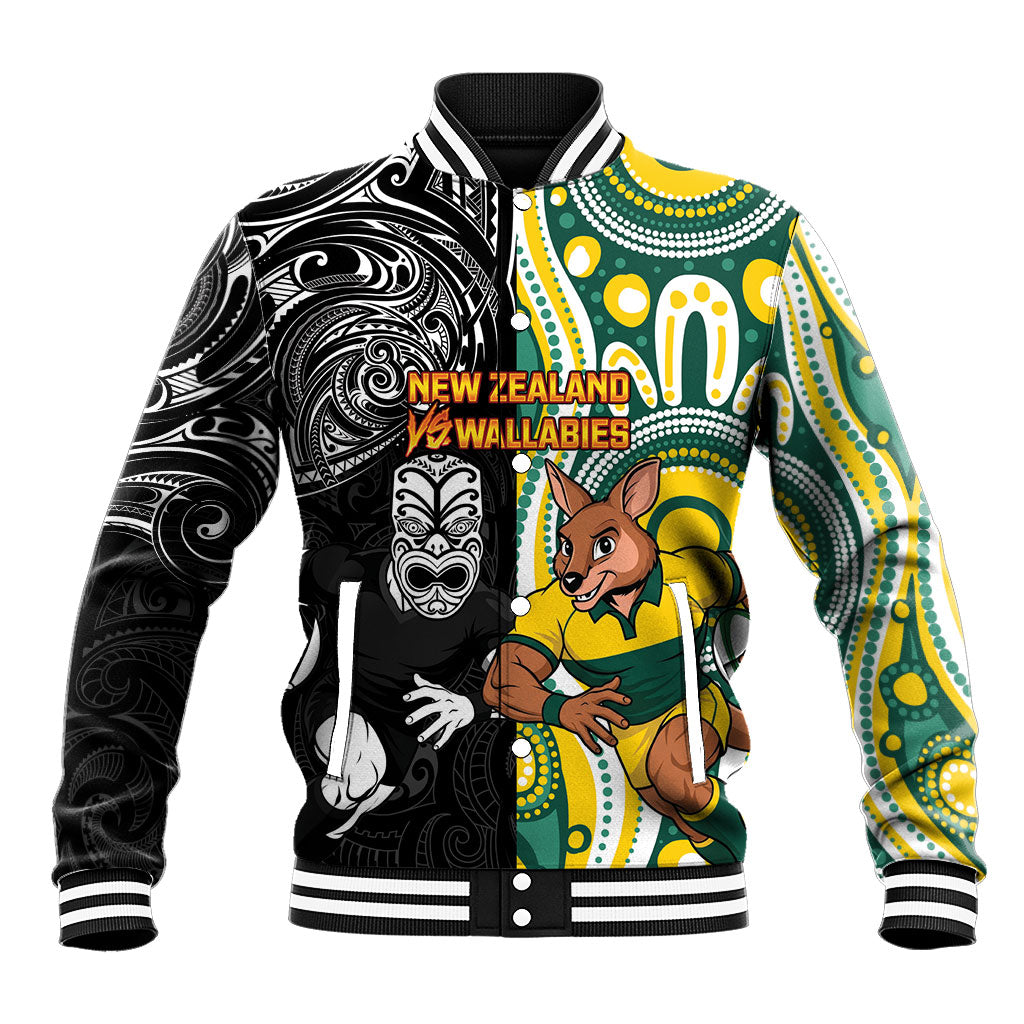 Custom Australia vs New Zealand Baseball Jacket Rugby Rivalry Two Nations One Battle