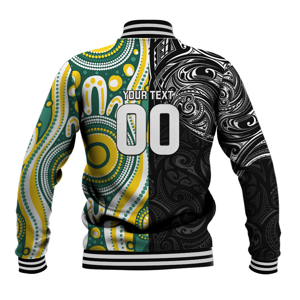 Custom Australia vs New Zealand Baseball Jacket Rugby Rivalry Two Nations One Battle