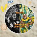 Custom Australia vs New Zealand Beach Blanket Rugby Rivalry Two Nations One Battle