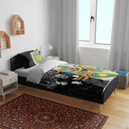 Custom Australia vs New Zealand Bedding Set Rugby Rivalry Two Nations One Battle