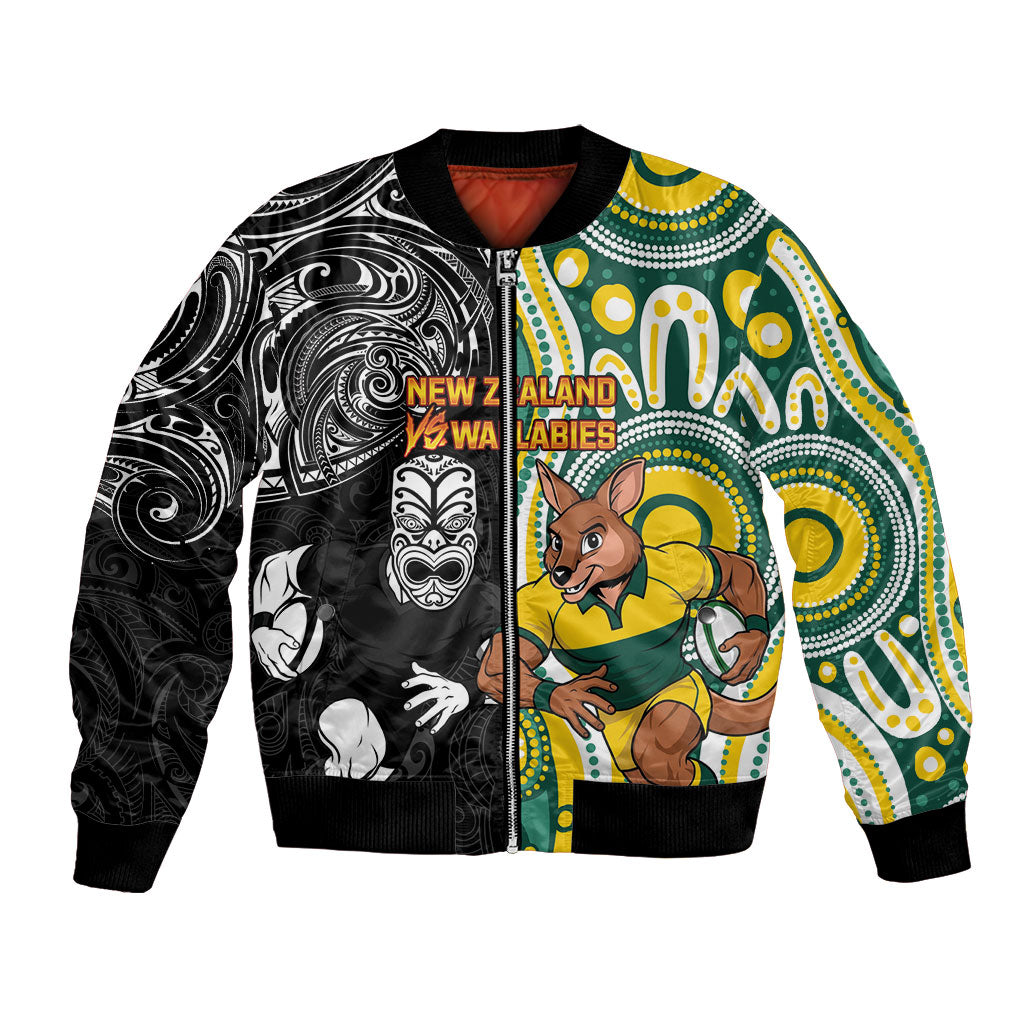 Custom Australia vs New Zealand Bomber Jacket Rugby Rivalry Two Nations One Battle