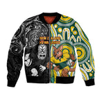 Custom Australia vs New Zealand Bomber Jacket Rugby Rivalry Two Nations One Battle