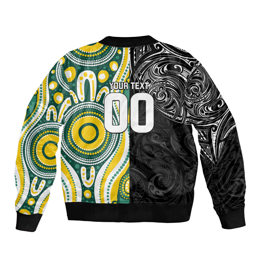 Custom Australia vs New Zealand Bomber Jacket Rugby Rivalry Two Nations One Battle