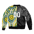 Custom Australia vs New Zealand Bomber Jacket Rugby Rivalry Two Nations One Battle