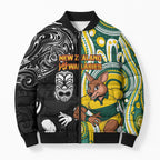 Custom Australia vs New Zealand Bomber Puffer Jacket Rugby Rivalry Two Nations One Battle