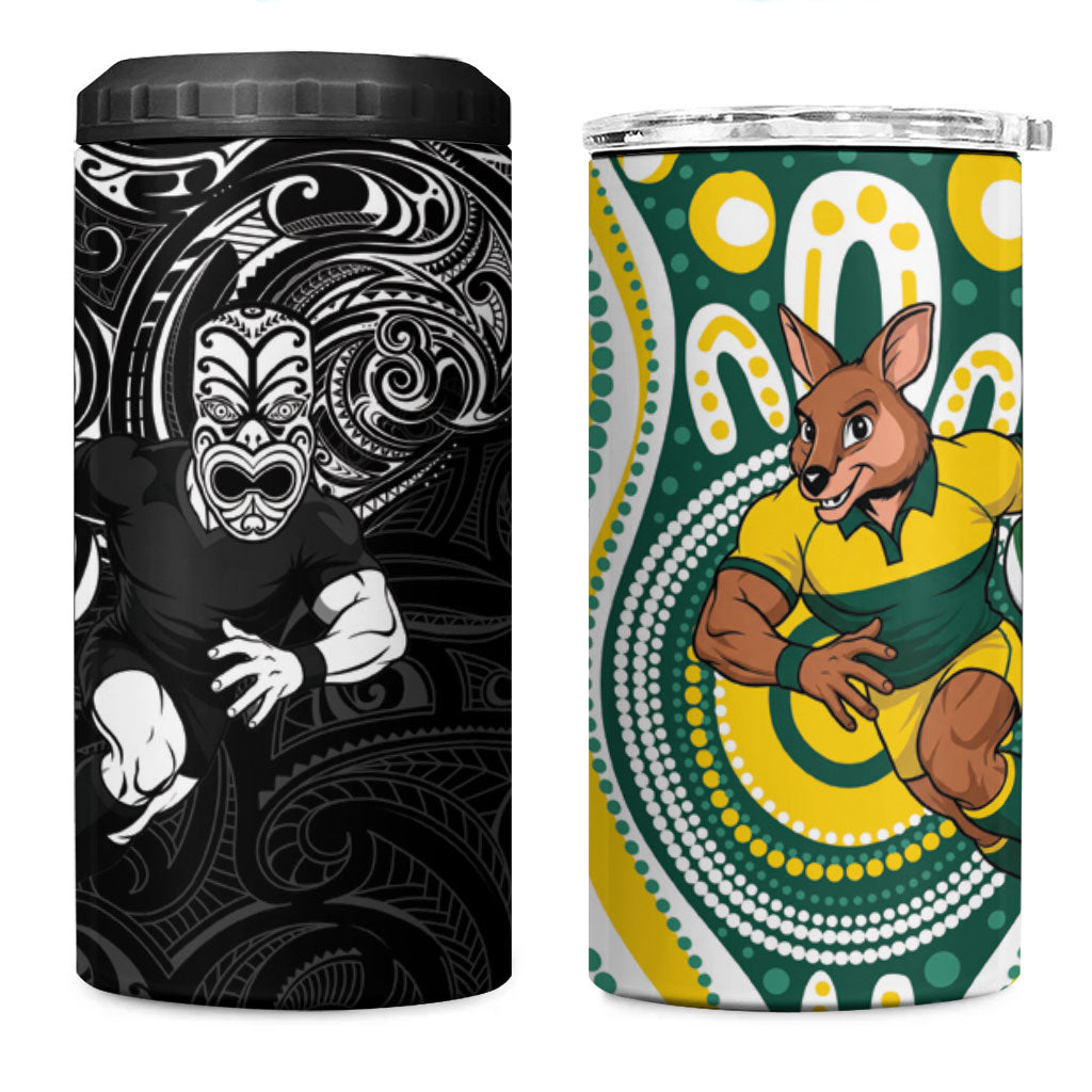 Australia vs New Zealand 4 in 1 Can Cooler Tumbler Rugby Rivalry Two Nations One Battle