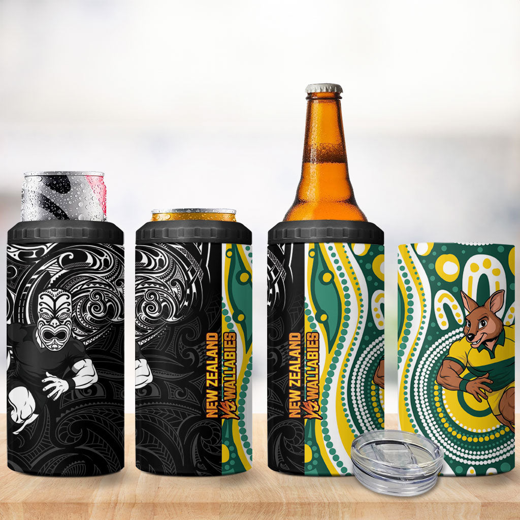 Australia vs New Zealand 4 in 1 Can Cooler Tumbler Rugby Rivalry Two Nations One Battle
