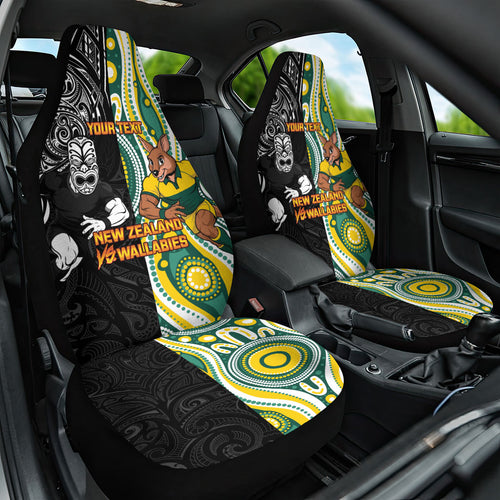 Custom Australia vs New Zealand Car Seat Cover Rugby Rivalry Two Nations One Battle