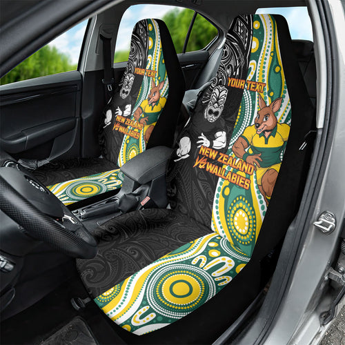 Custom Australia vs New Zealand Car Seat Cover Rugby Rivalry Two Nations One Battle