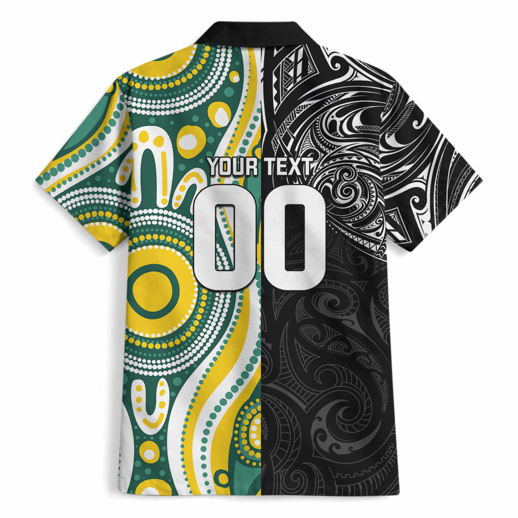 Custom Australia vs New Zealand Hawaiian Shirt Rugby Rivalry Two Nations One Battle