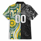 Custom Australia vs New Zealand Hawaiian Shirt Rugby Rivalry Two Nations One Battle