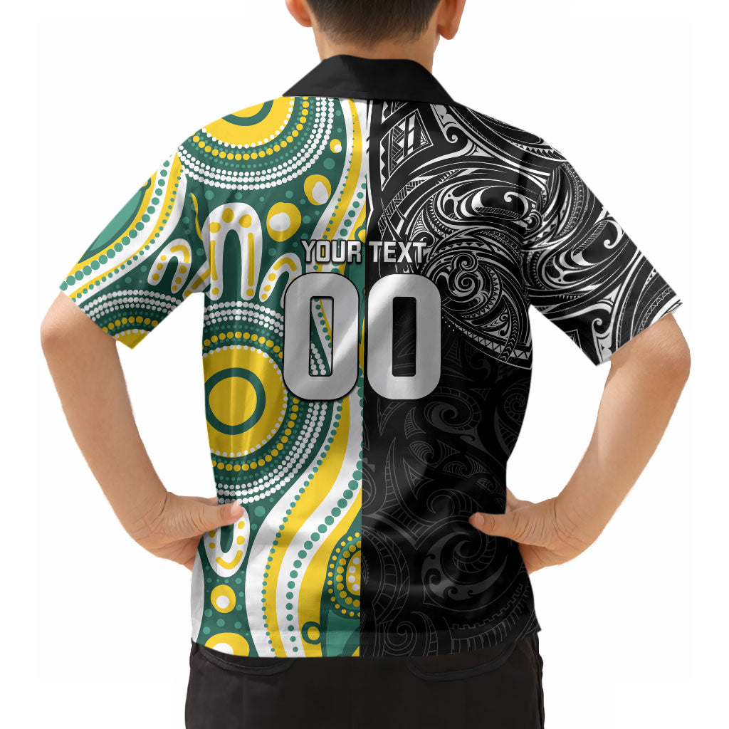 Custom Australia vs New Zealand Hawaiian Shirt Rugby Rivalry Two Nations One Battle