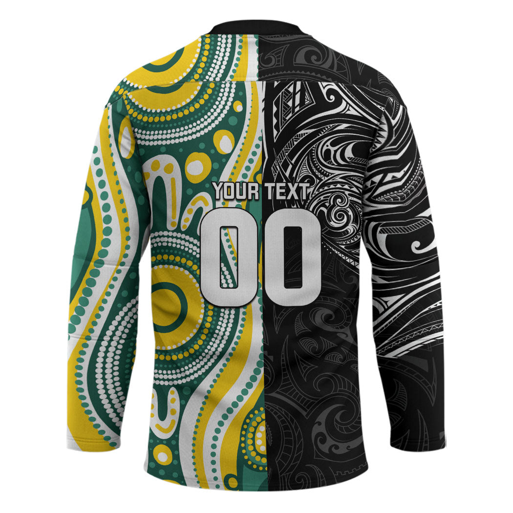 Custom Australia vs New Zealand Hockey Jersey Rugby Rivalry Two Nations One Battle