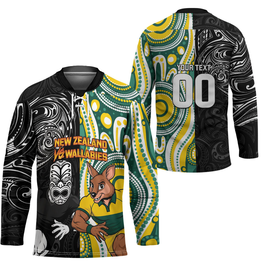 Custom Australia vs New Zealand Hockey Jersey Rugby Rivalry Two Nations One Battle