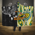 Custom Australia vs New Zealand Hooded Blanket Rugby Rivalry Two Nations One Battle
