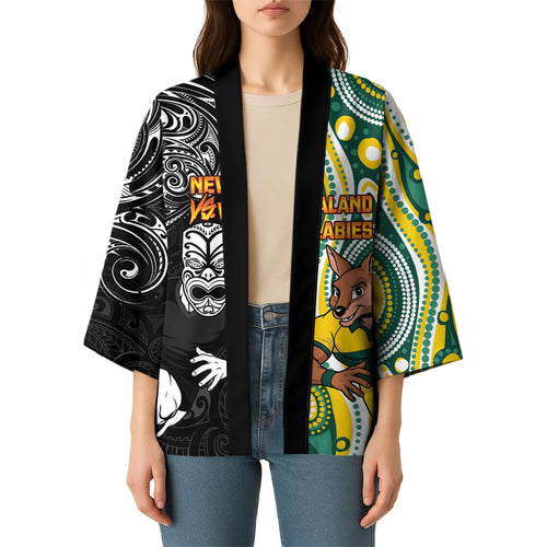 Custom Australia vs New Zealand Kimono Rugby Rivalry Two Nations One Battle
