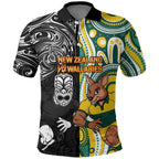 Custom Australia vs New Zealand Polo Shirt Rugby Rivalry Two Nations One Battle