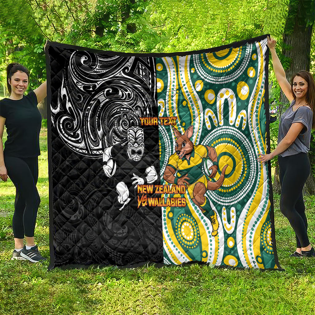 Custom Australia vs New Zealand Quilt Rugby Rivalry Two Nations One Battle