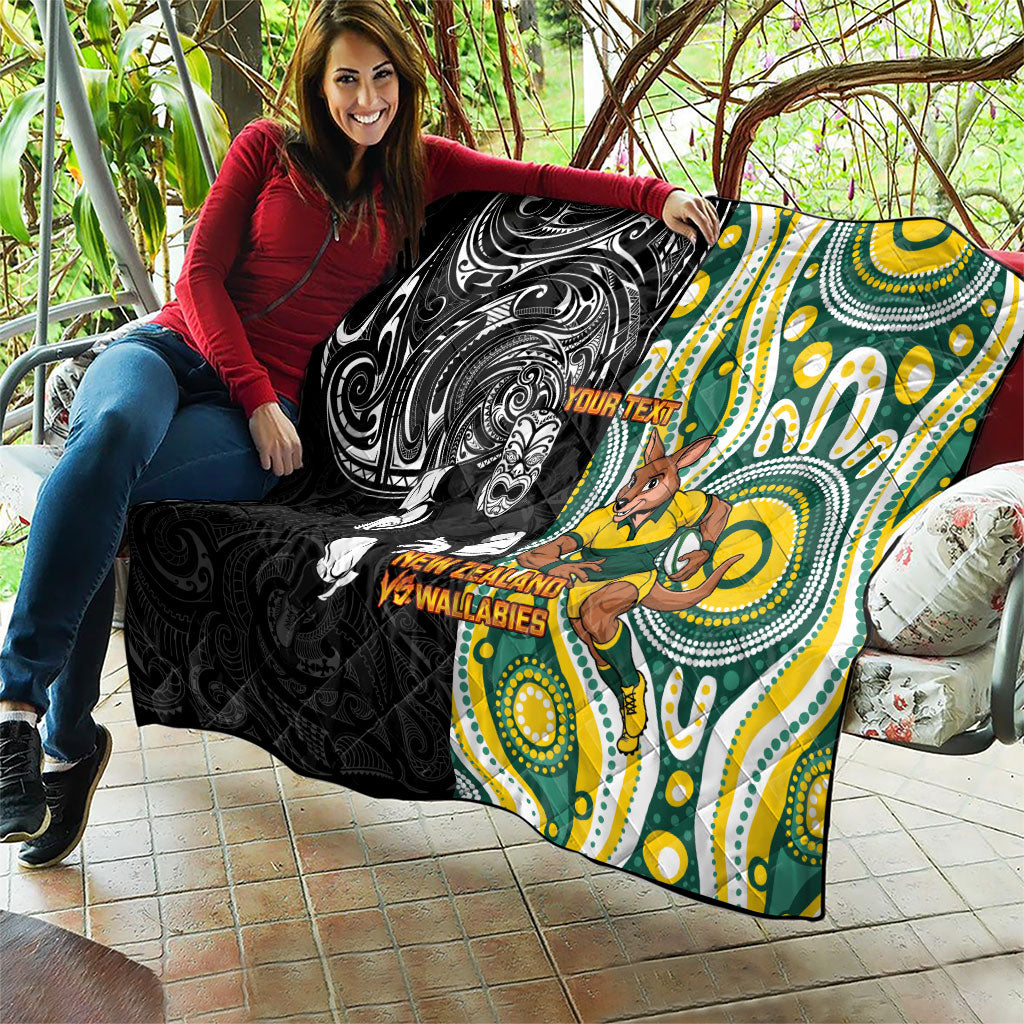 Custom Australia vs New Zealand Quilt Rugby Rivalry Two Nations One Battle