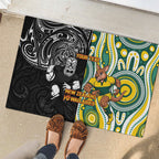 Custom Australia vs New Zealand Rubber Doormat Rugby Rivalry Two Nations One Battle