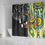 Custom Australia vs New Zealand Shower Curtain Rugby Rivalry Two Nations One Battle