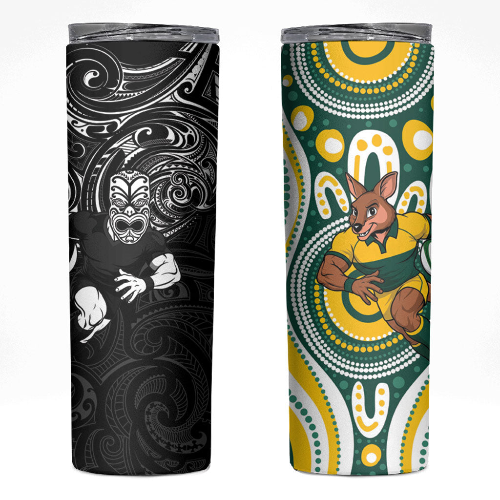 Australia vs New Zealand Skinny Tumbler Rugby Rivalry Two Nations One Battle