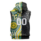 Custom Australia vs New Zealand Sleeveless Hoodie Rugby Rivalry Two Nations One Battle