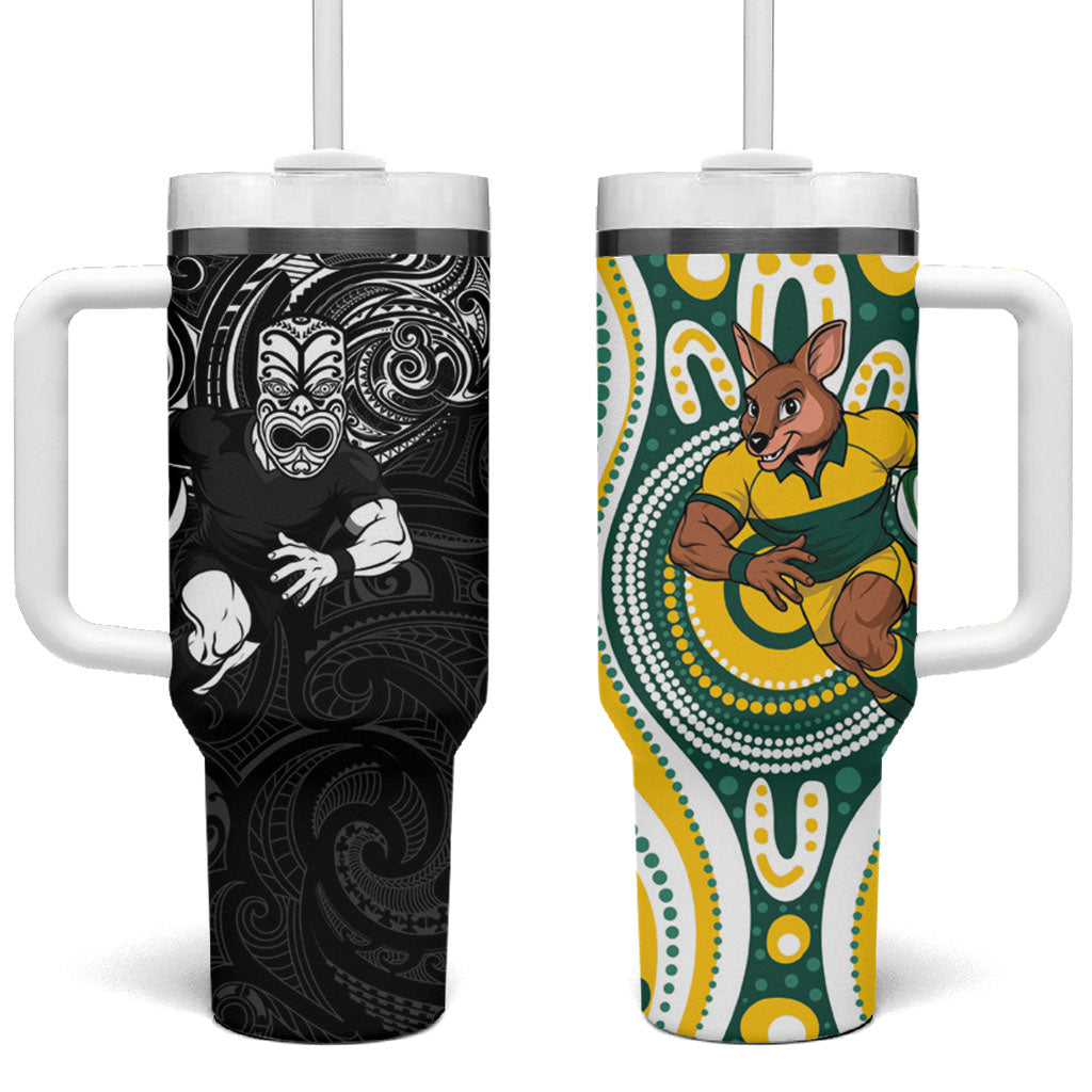 Australia vs New Zealand Tumbler With Handle Rugby Rivalry Two Nations One Battle