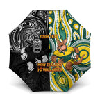 Custom Australia vs New Zealand Umbrella Rugby Rivalry Two Nations One Battle