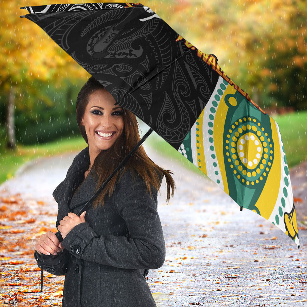 Custom Australia vs New Zealand Umbrella Rugby Rivalry Two Nations One Battle