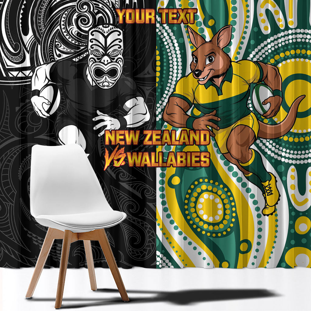 Custom Australia vs New Zealand Window Curtain Rugby Rivalry Two Nations One Battle