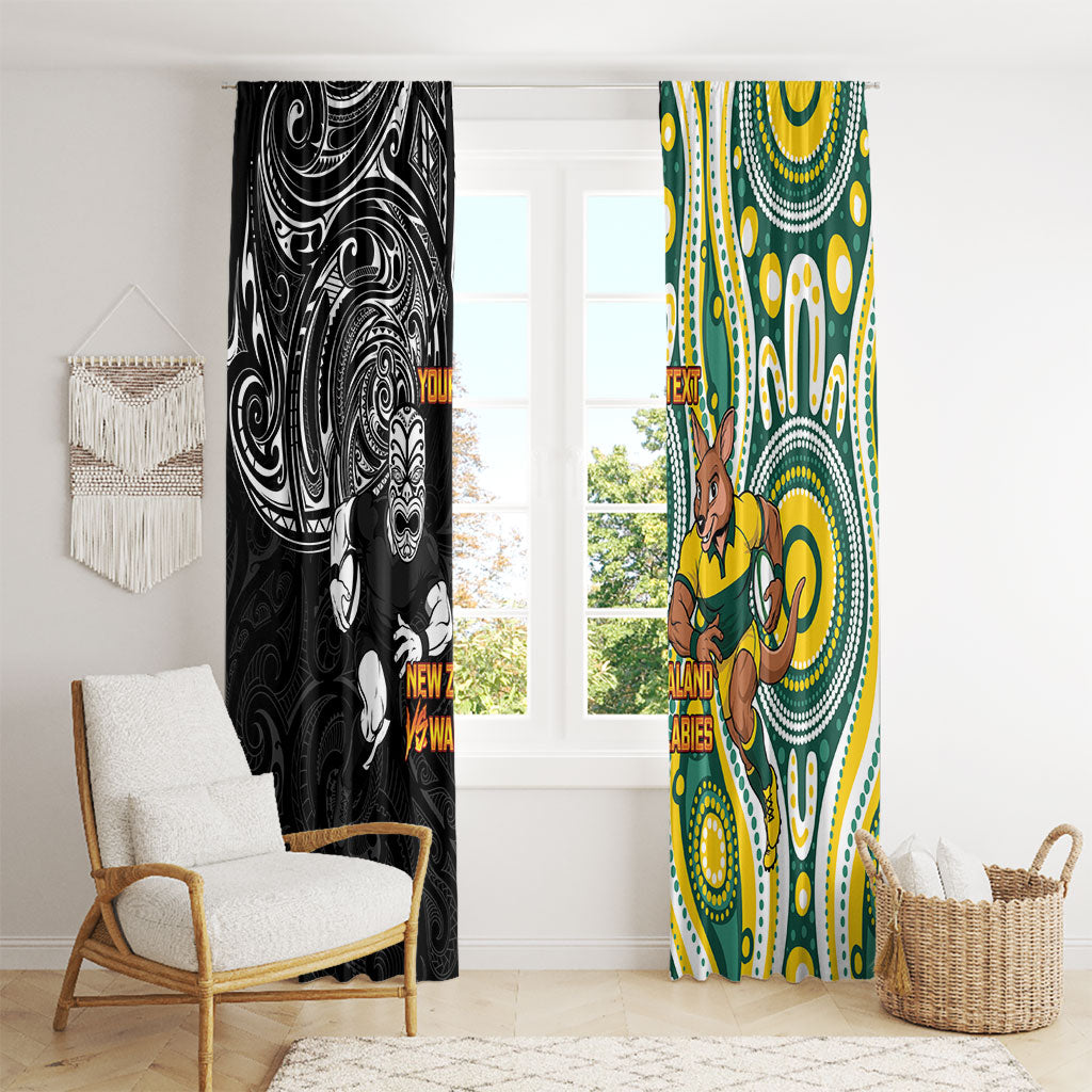 Custom Australia vs New Zealand Window Curtain Rugby Rivalry Two Nations One Battle